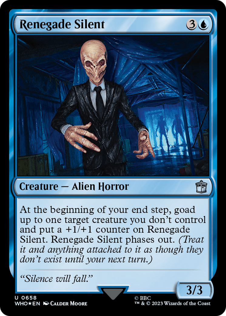 Renegade Silent (Surge Foil) [Doctor Who] | Silver Goblin