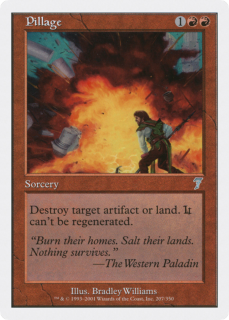 Pillage (207) Foil - Seventh Edition