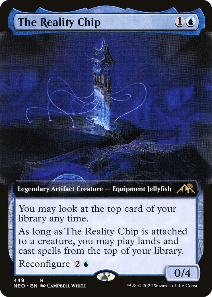 The Reality Chip (Extended Art) [Kamigawa: Neon Dynasty] | Silver Goblin