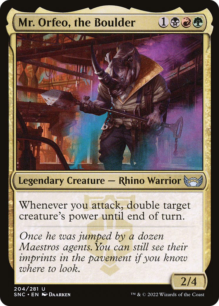 Mr. Orfeo, the Boulder (204) Foil - Streets of New Capenna