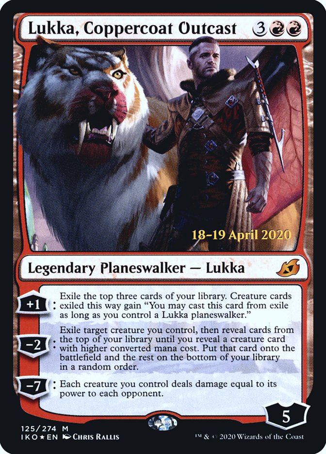 Lukka, Coppercoat Outcast [Ikoria: Lair of Behemoths Prerelease Promos] | Silver Goblin