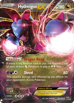 Hydreigon EX (62) Holofoil - XY  Roaring Skies