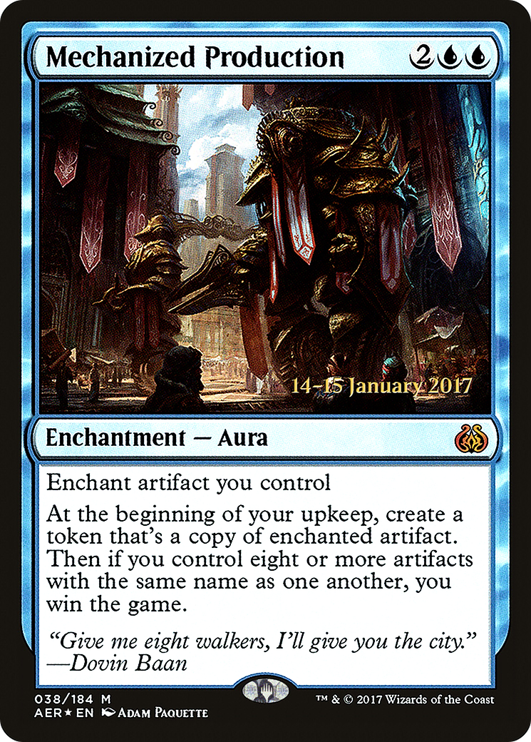 Mechanized Production (38s) Foil - Aether Revolt Promos