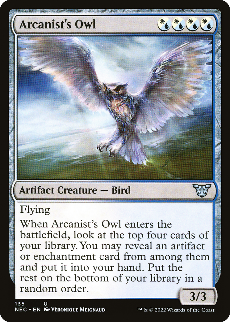 Arcanist's Owl [Kamigawa: Neon Dynasty Commander] | Silver Goblin