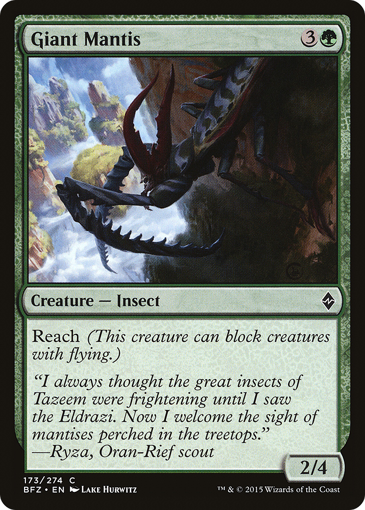 Giant Mantis (173) Foil - Battle for Zendikar