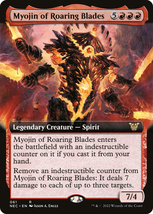 Myojin of Roaring Blades (Extended Art) (061) - Neon Dynasty Commander