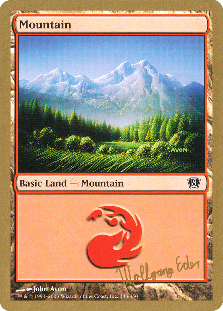 Mountain (343) - 2003 Wolfgang Eder (8ED) - World Championship Decks 2003