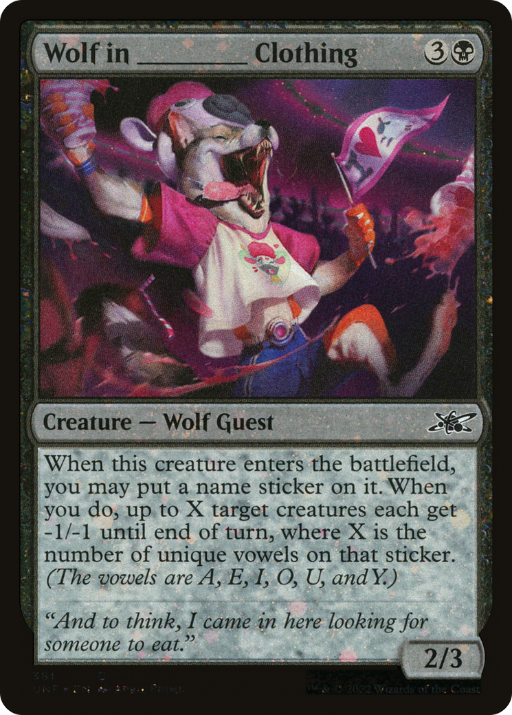 Wolf in _______ Clothing (Galaxy Foil) (381) Foil - Unfinity