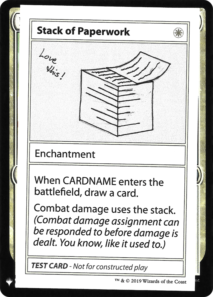 Stack of Paperwork - Mystery Booster Playtest Cards 2019