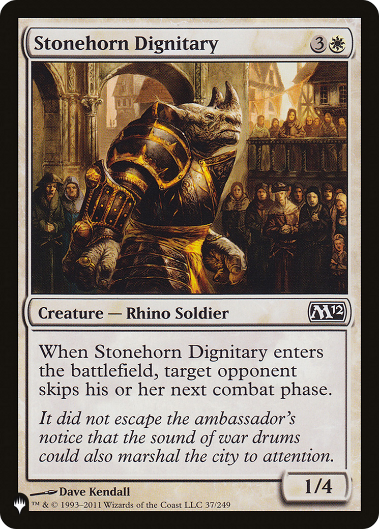 Stonehorn Dignitary (M12-37) - The List