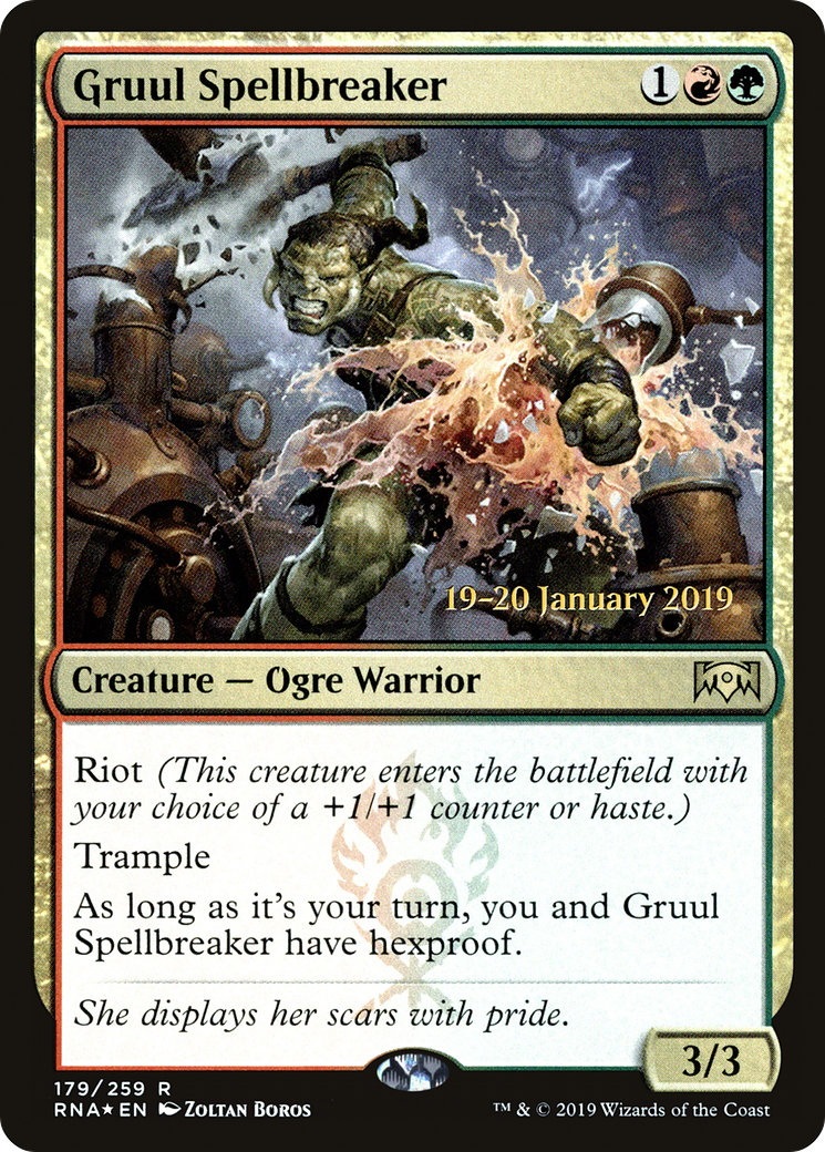 Gruul Spellbreaker (179s) Foil - Ravnica Allegiance Promos