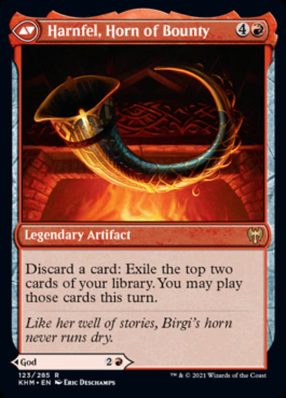 Birgi, God of Storytelling // Harnfel, Horn of Bounty (123) Foil - Kaldheim