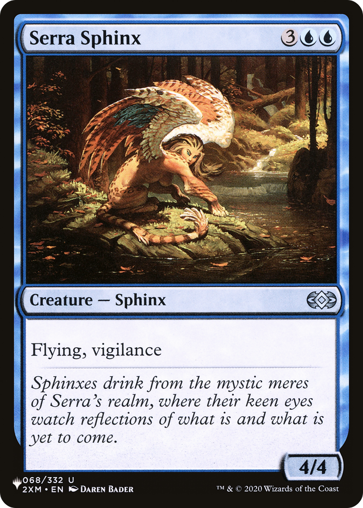 Serra Sphinx (2XM-68) - The List