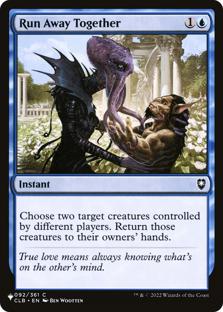 Run Away Together (CLB-92) - The List