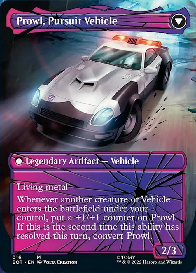 Prowl, Stoic Strategist // Prowl, Pursuit Vehicle (Shattered Glass) [Transformers] | Silver Goblin