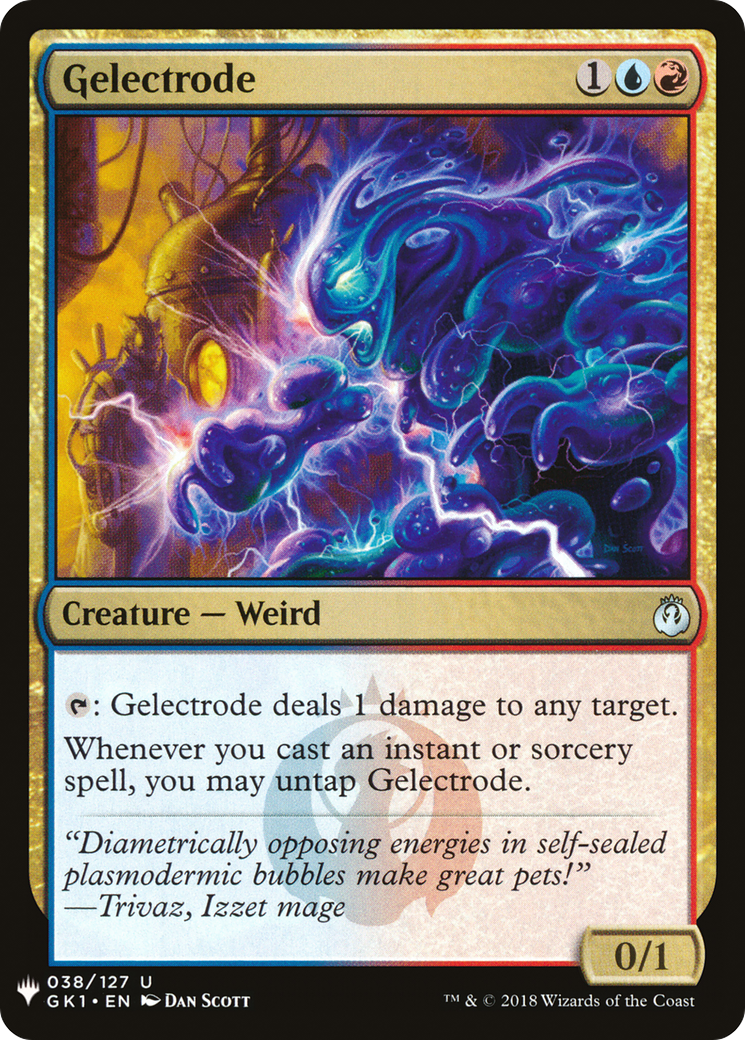 Gelectrode (GK1-38) - The List
