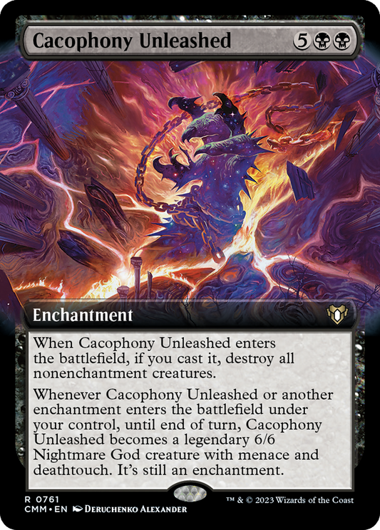 Cacophony Unleashed (Extended Art) [Commander Masters] Foil