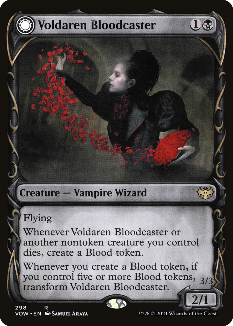 Voldaren Bloodcaster // Bloodbat Summoner (Showcase) (298) Foil - Innistrad: Crimson Vow