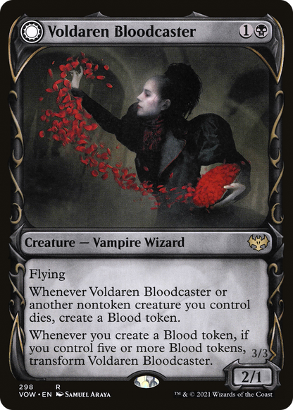Voldaren Bloodcaster // Bloodbat Summoner (Showcase) (298) Foil - Innistrad: Crimson Vow