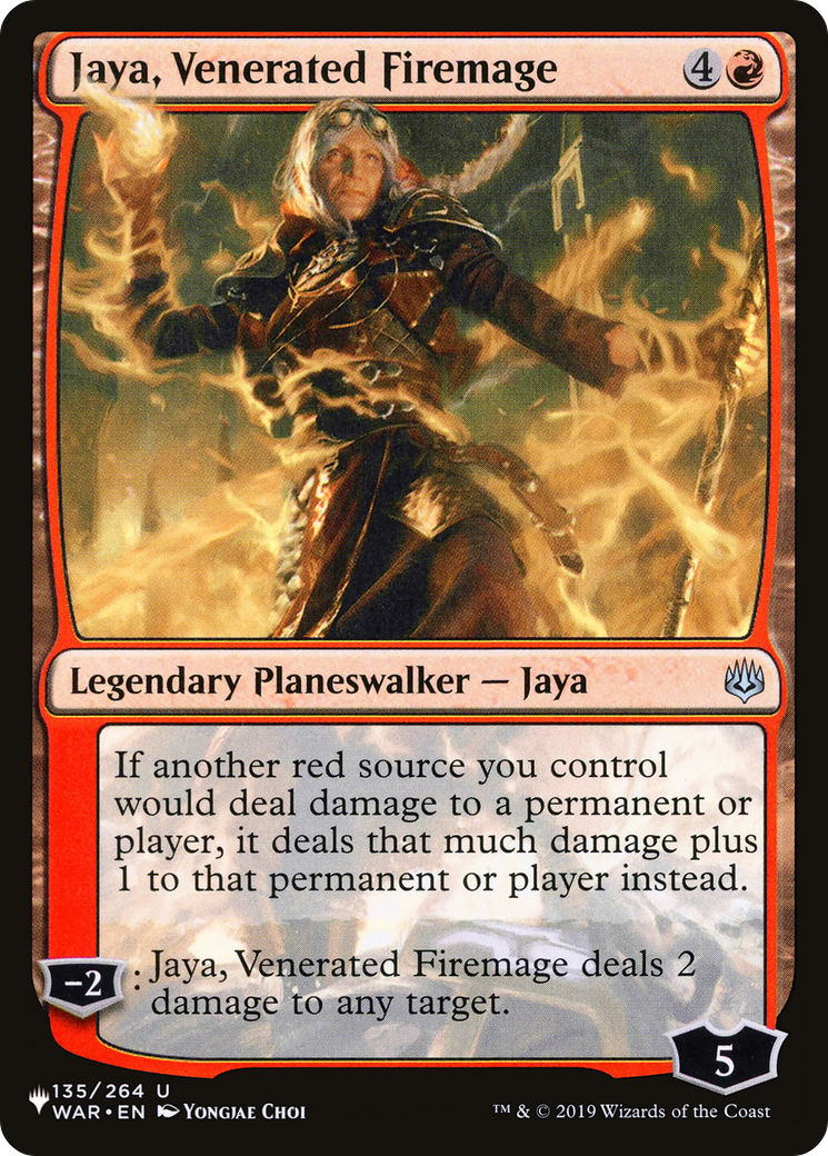 Jaya, Venerated Firemage (WAR-135) - The List