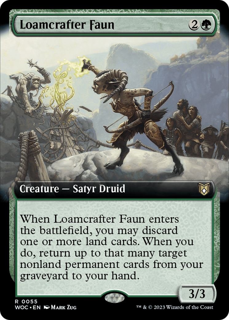 Loamcrafter Faun (Extended Art) (055) - Wilds of Eldraine Commander