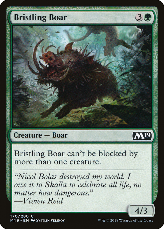 Bristling Boar (170) Foil - Core Set 2019