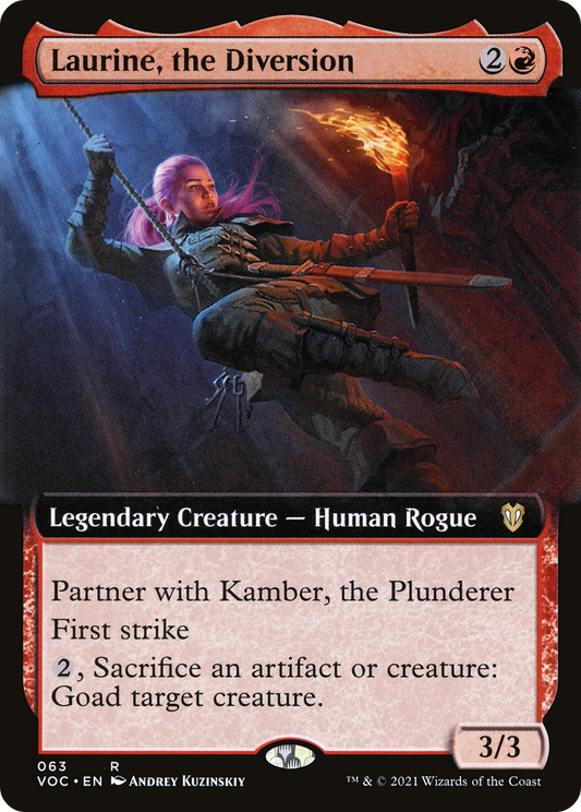 Laurine, the Diversion (Extended Art) (063) - Crimson Vow Commander