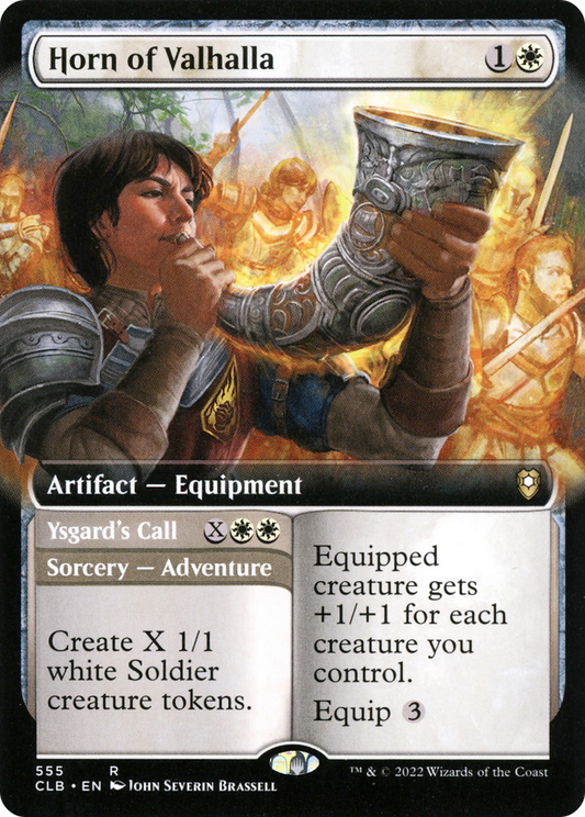Horn of Valhalla // Ysgard's Call (Extended Art) (555) - Commander Legends: Battle for Baldur's Gate