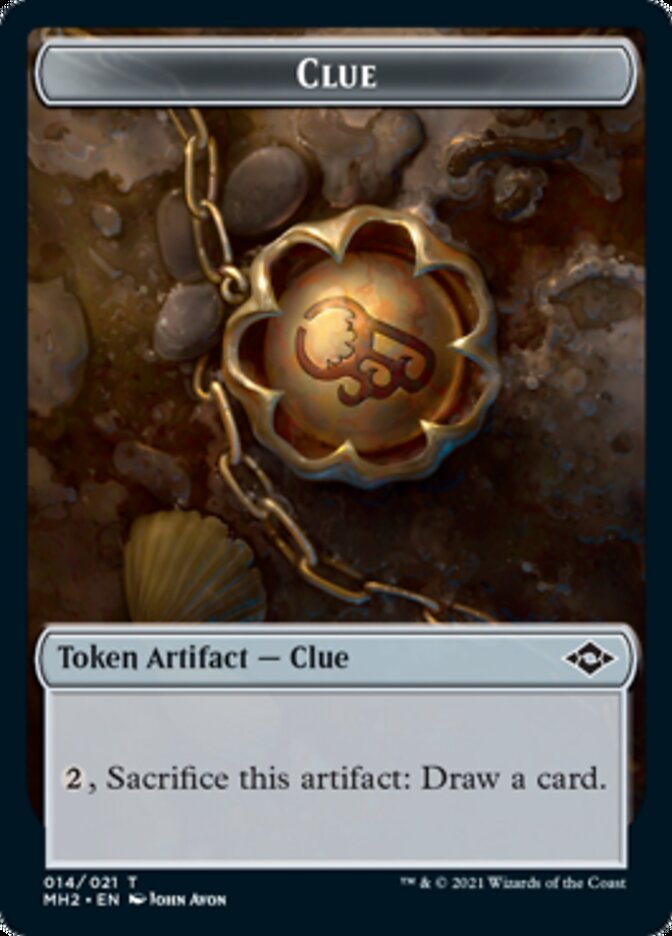 Clue Token (14) [Modern Horizons 2 Tokens] | Silver Goblin