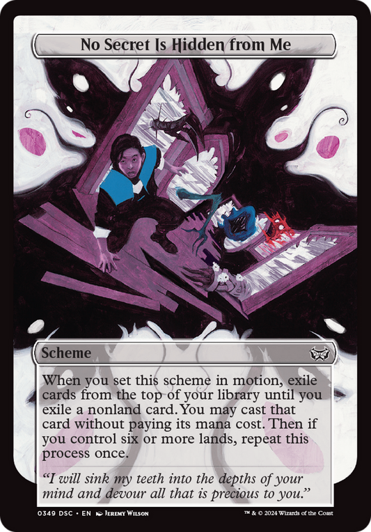 No Secret Is Hidden from Me (Full Art) [Duskmourn: House of Horror Commander]