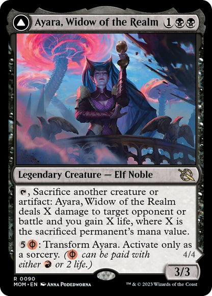 Ayara, Widow of the Realm // Ayara, Furnace Queen [March of the Machine] Foil