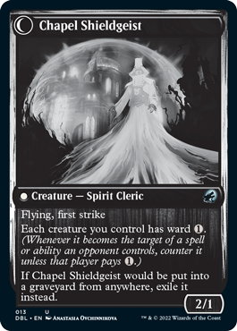 Chaplain of Alms // Chapel Shieldgeist (013) Foil - Innistrad: Double Feature