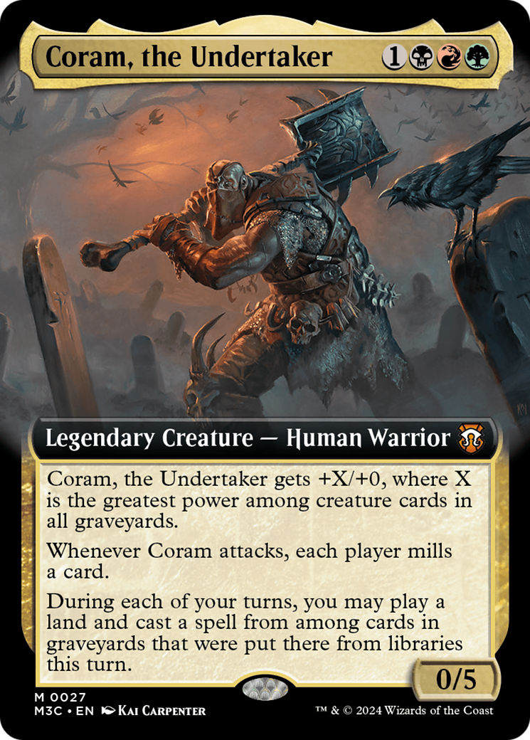 Coram, the Undertaker (Extended Art) [Modern Horizons 3 Commander] | Silver Goblin