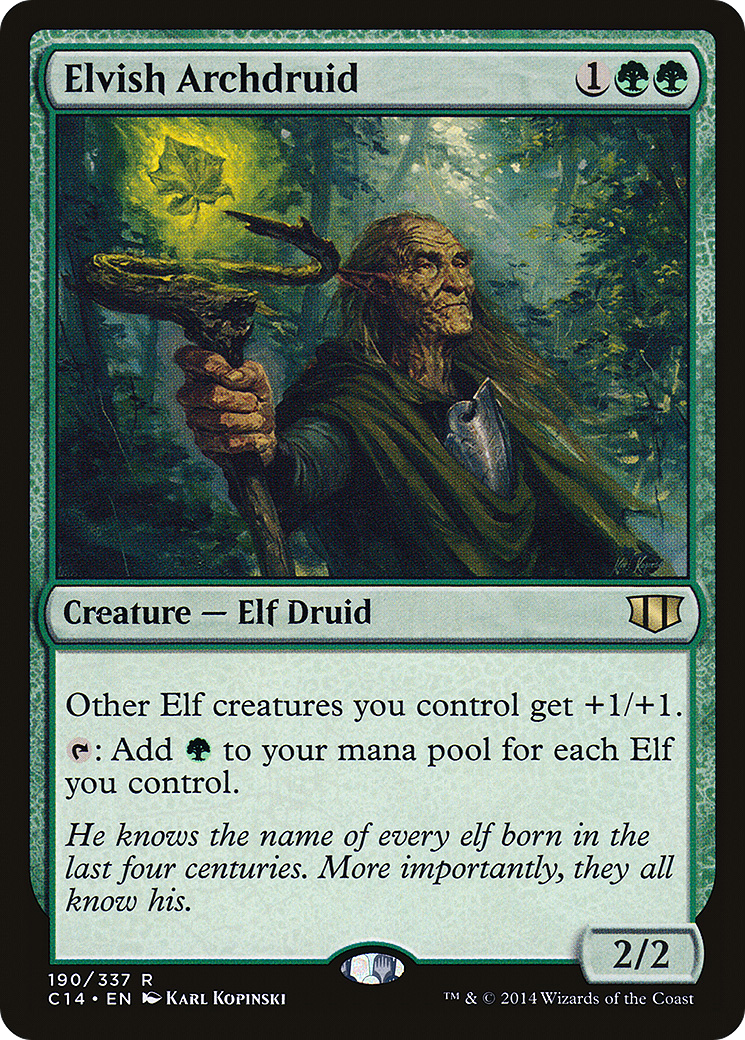Elvish Archdruid (190) - Commander 2014