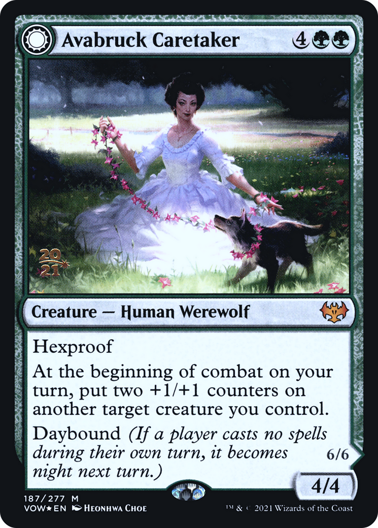 Avabruck Caretaker // Hollowhenge Huntmaster (187s) Foil - Innistrad: Crimson Vow Promos