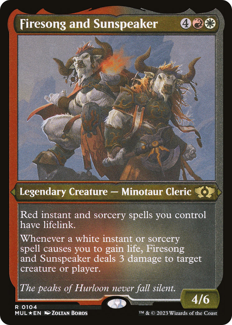 Firesong and Sunspeaker (Foil Etched) [Multiverse Legends] | Silver Goblin