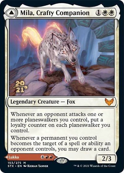 Mila, Crafty Companion // Lukka, Wayward Bonder (153s) Foil - Strixhaven: School of Mages Promos