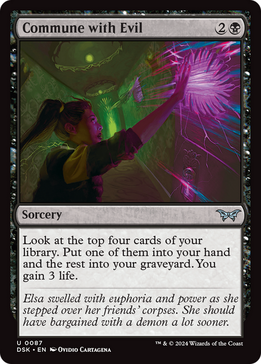Commune with Evil [Duskmourn: House of Horror] Foil