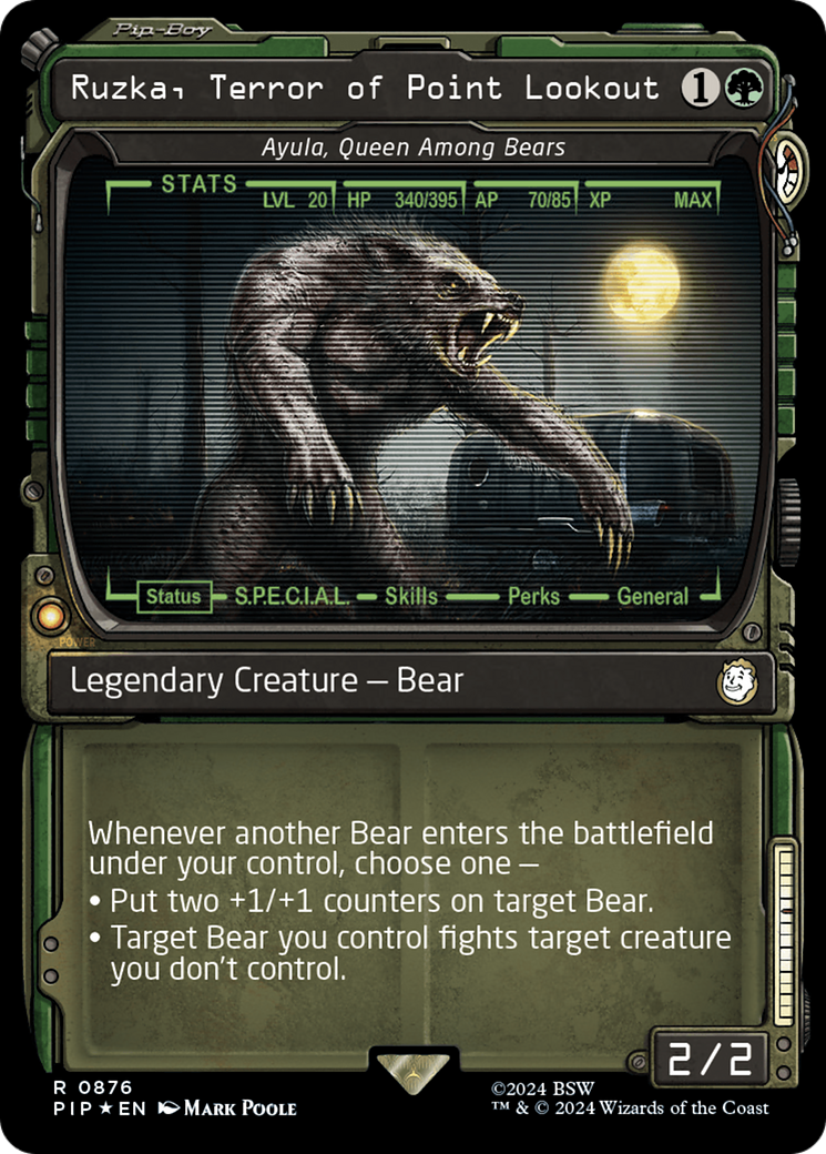 Ruzka, Terror of Point Lookout – Ayula, Queen Among Bears (Showcase) (876) Surge Foil - Fallout