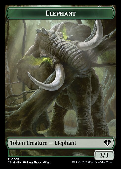 The Monarch // Elephant Double-Sided Token [Commander Masters Tokens] | Silver Goblin