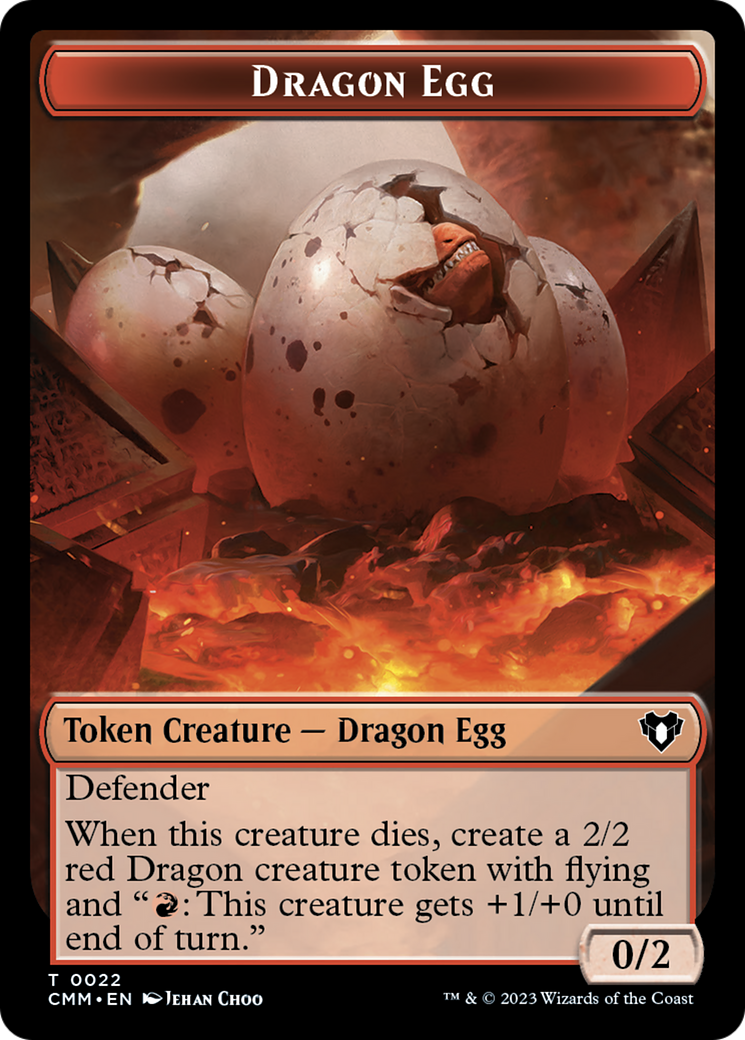 Dragon Egg Token [Commander Masters Tokens] | Silver Goblin