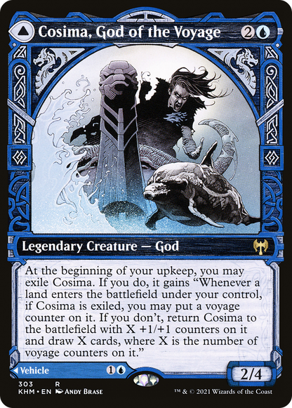 Cosima, God of the Voyage // The Omenkeel (Showcase) (303) Foil - Kaldheim