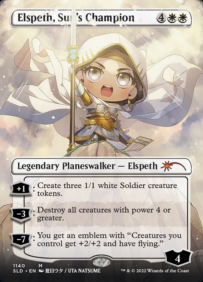 Elspeth, Sun's Champion (Borderless) (1140) [Secret Lair Drop Series] | Silver Goblin