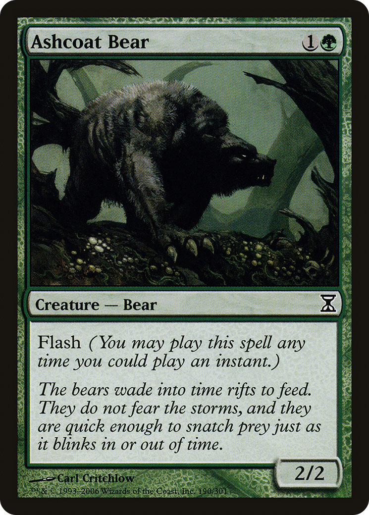 Ashcoat Bear (190) Foil - Time Spiral