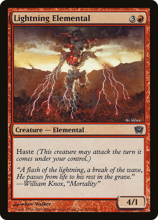 Lightning Elemental (201★) Foil - Ninth Edition