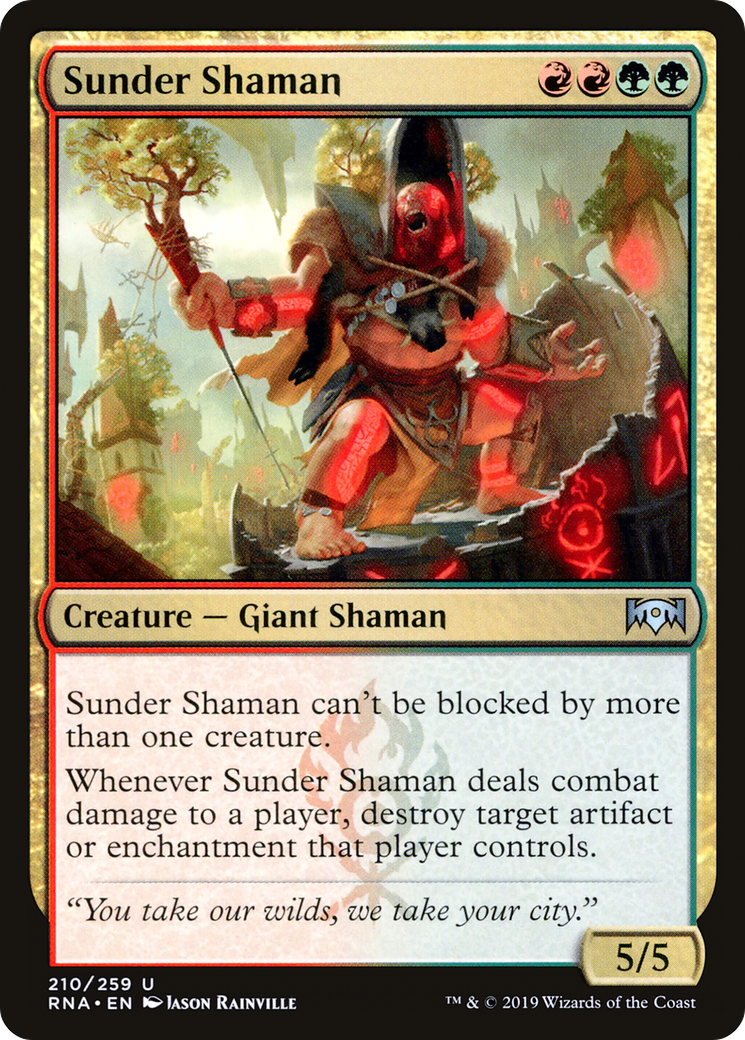 Sunder Shaman (210) Foil - Ravnica Allegiance