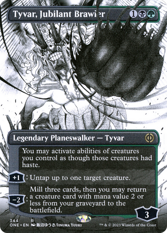 Tyvar, Jubilant Brawler (Borderless Manga) [Phyrexia: All Will Be One] Foil