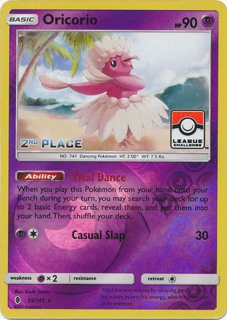 Oricorio (55/145) (League Promo 2nd Place) [Sun & Moon: Guardians Rising] | Silver Goblin