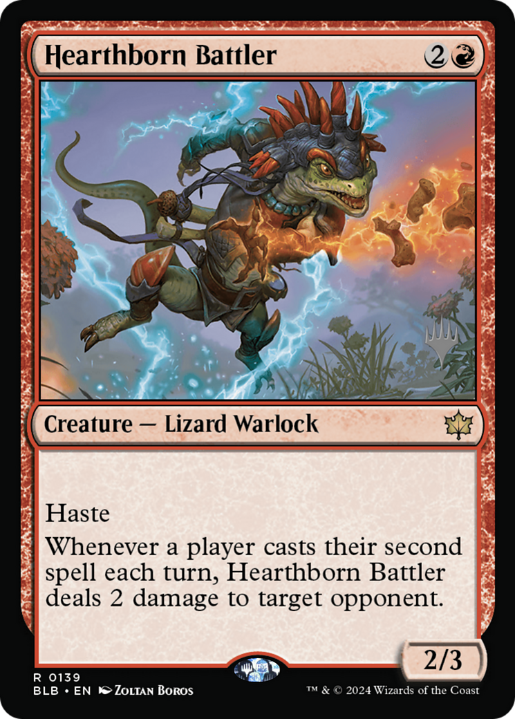 Hearthborn Battler (Promo Pack) [Bloomburrow Promos] Foil