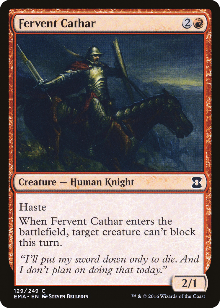 Fervent Cathar (129) Foil - Eternal Masters